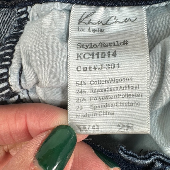 Kancan Skinny Stretch Jeans Womens Size 28 Mid Rise Dark Wash - Picture 7 of 14
